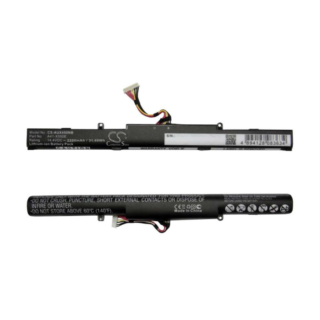 Compatible battery replacement for Asus  0B110-00220300, 0B110-00220200, 0B110-00220100, 0B110-00220000, A41-X550E