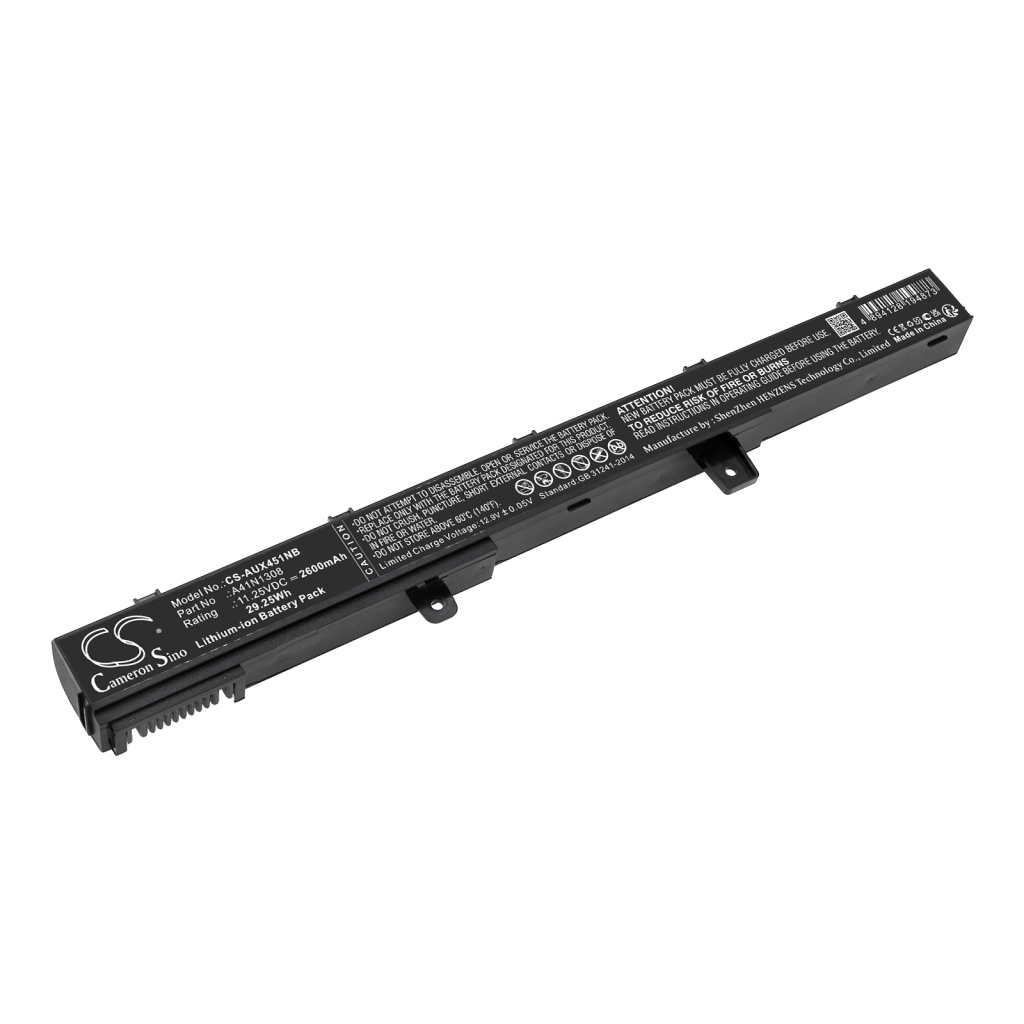 Compatible battery replacement for Asus  A31N1319, YU12125-13002, A31N1308, YU12008-13007D, A31LJ91...