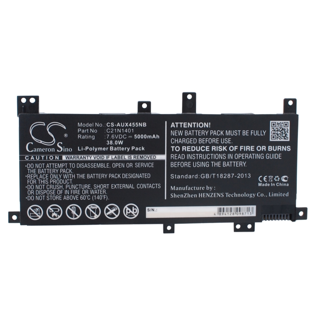 Compatible battery replacement for Asus  0B200-01320000, C21N1401, 0B200-01040000, 0B200-01320400, 0B200-01130200...