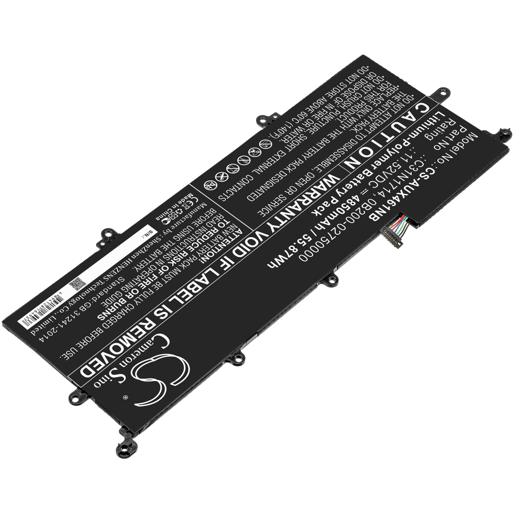 Compatible battery replacement for Asus  0B200-02750000, C31N1714