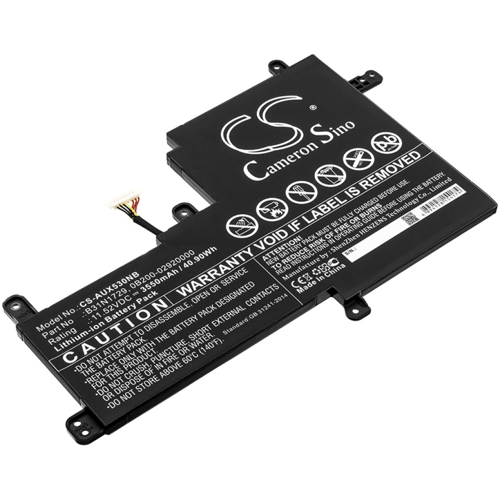 Compatible battery replacement for Asus  0B200-02920000, B31N1729