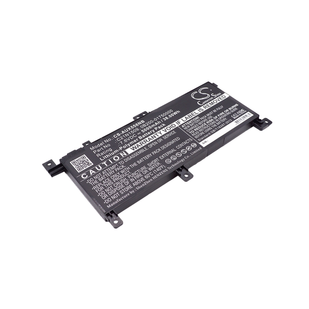 Compatible battery replacement for Asus  C21N1509, 0B200-01750000