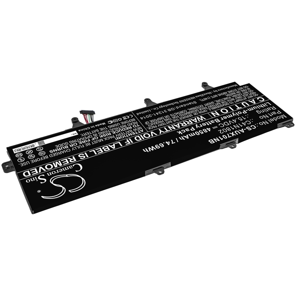 Compatible battery replacement for Asus  C41N1802, 0B200-03140100