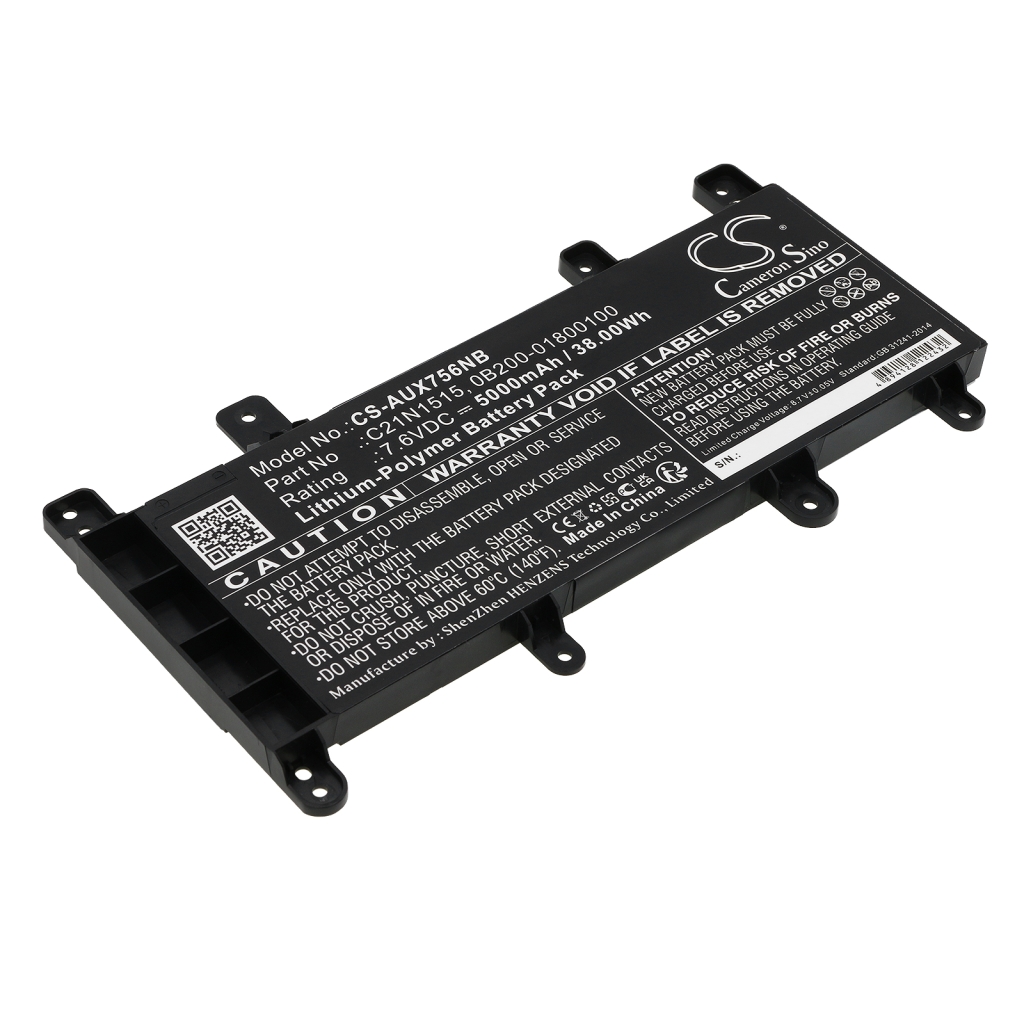 Compatible battery replacement for Asus  C21N1515, 0B200-01800100, 0B200-01800000