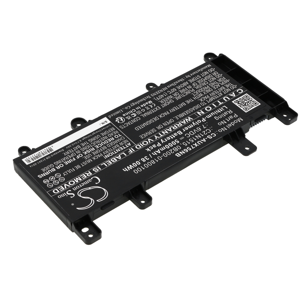 Compatible battery replacement for Asus  0B200-01800100, 0B200-01800000, C21N1515