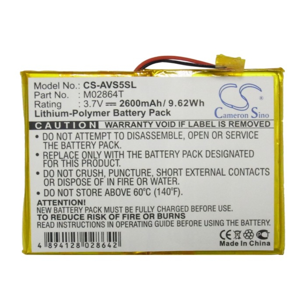 MP3, MP4, PMP Battery Archos CS-AVS5SL