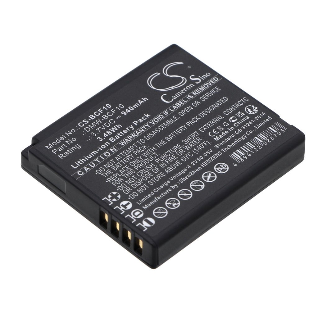 Compatible battery replacement for Panasonic  CGA-S106C, CGA-S009E, DMW-BCF10PP, CGA-S009, DMW-BCF10E...