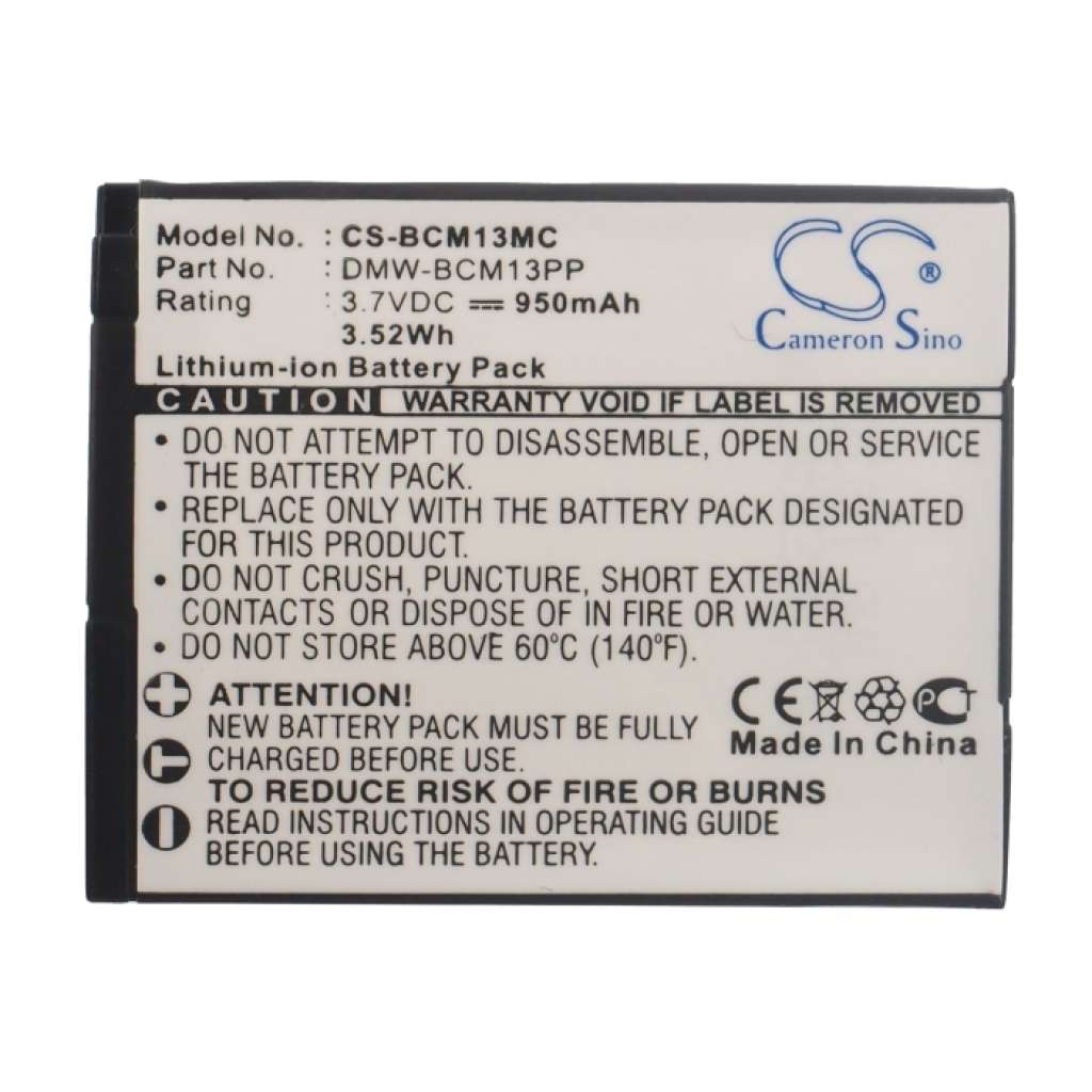 Compatible battery replacement for Panasonic  DMW-BCM13PP, DMW-BCM13E, DMW-BCM13