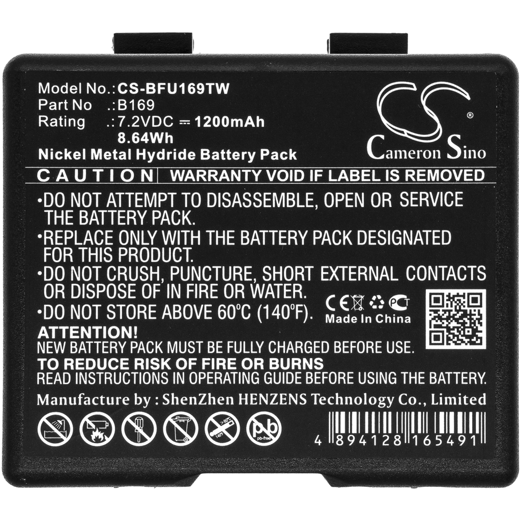 Compatible battery replacement for BOSCH B169