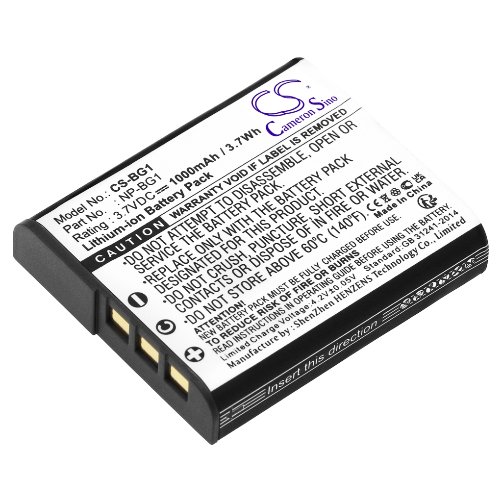 Compatible battery replacement for Sony  NP-BG1, NP-FG1