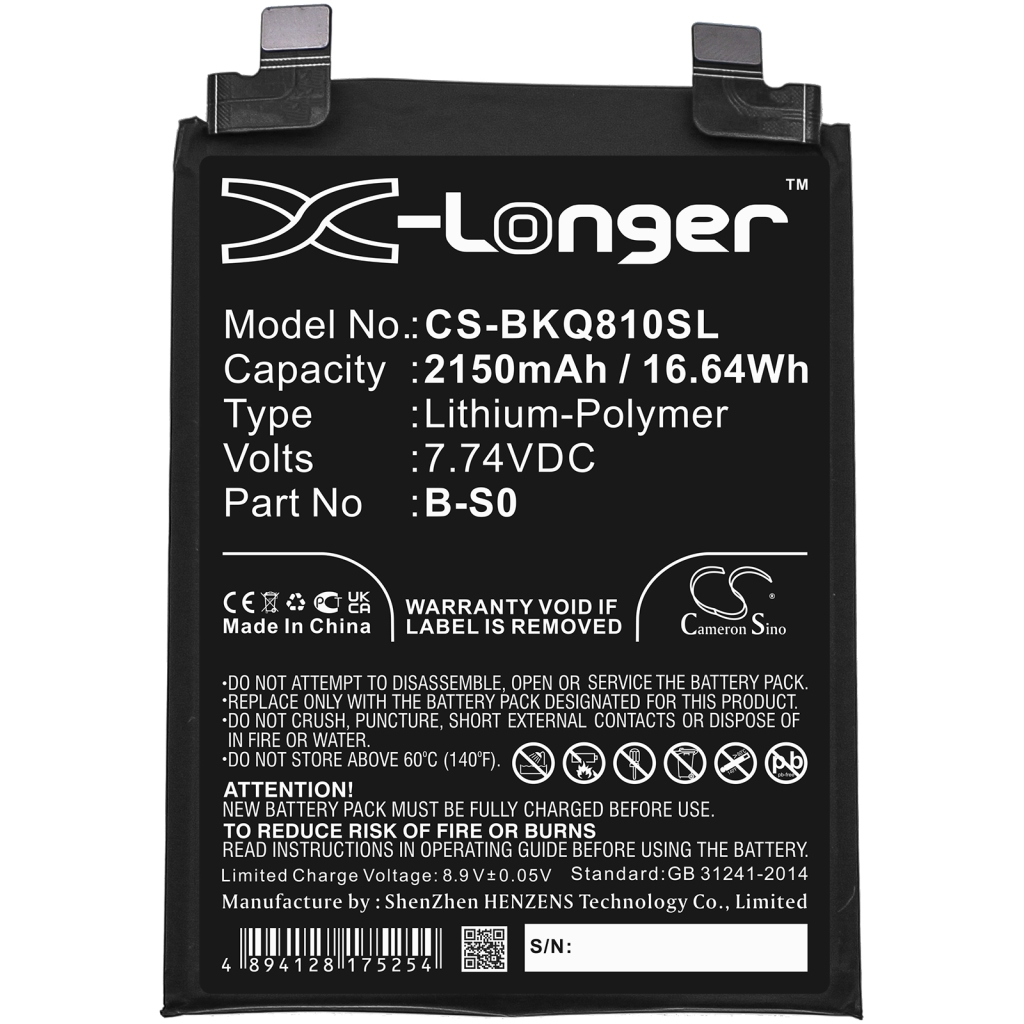 Compatible battery replacement for Vivo  B-S0