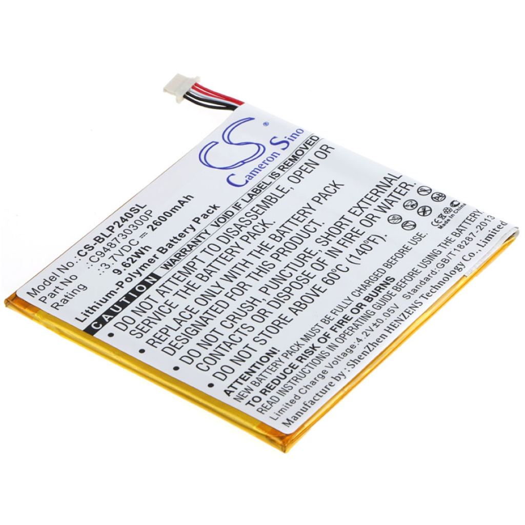 Compatible battery replacement for BLU C948730300P