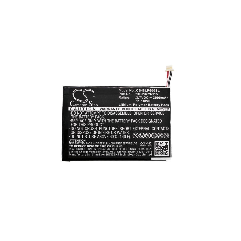 Compatible battery replacement for BLU 1ICP3/79/115