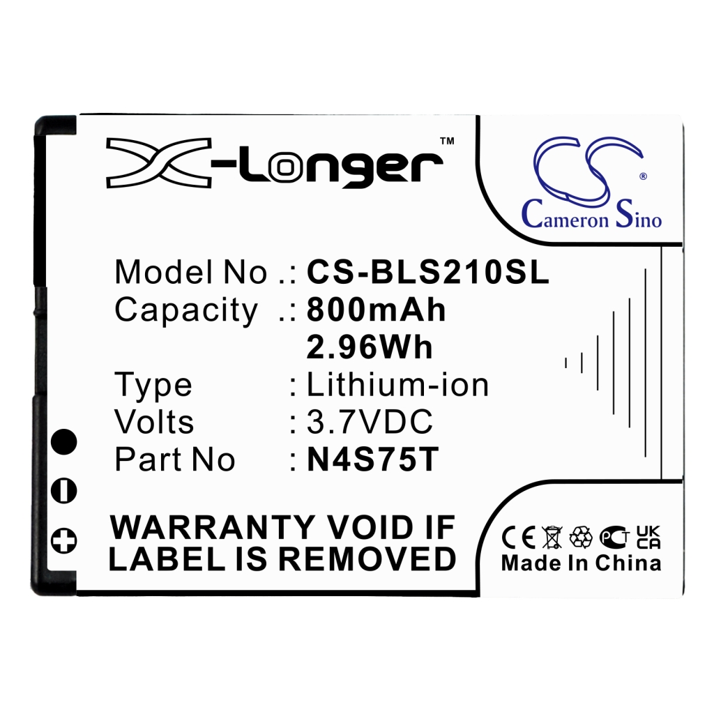 Compatible battery replacement for BLU  N4S75T, N4S75J