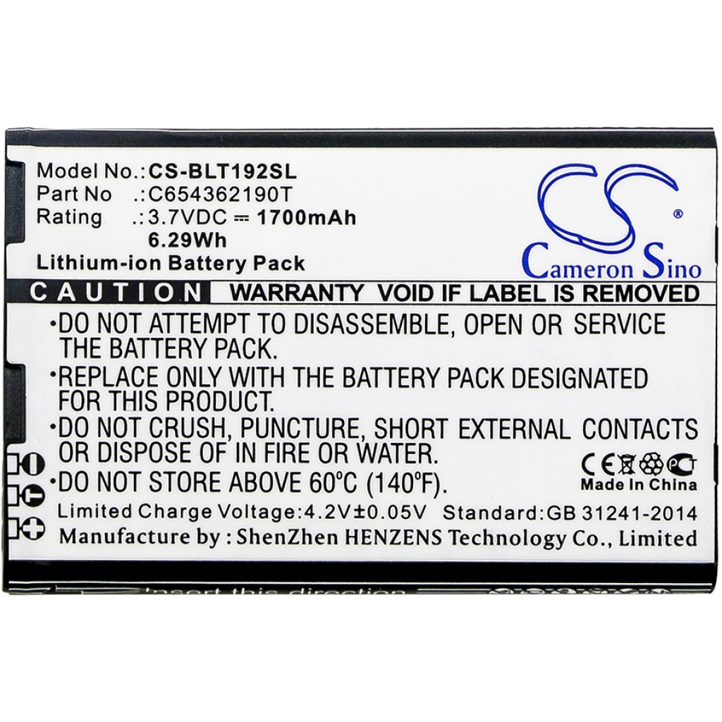 Battery Replaces C654362190T