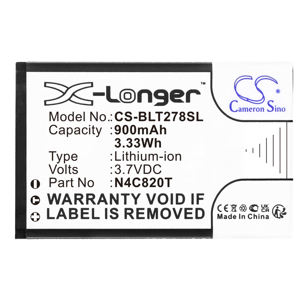 Compatible battery replacement for BLU  N4C600T, N5C900T, N5C600T, N4C820T