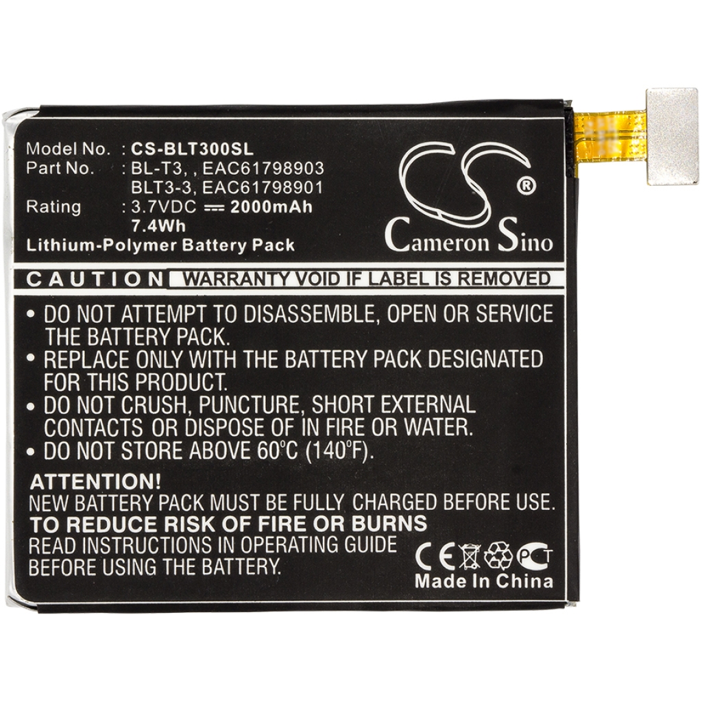 Tablet Battery LG CS-BLT300SL