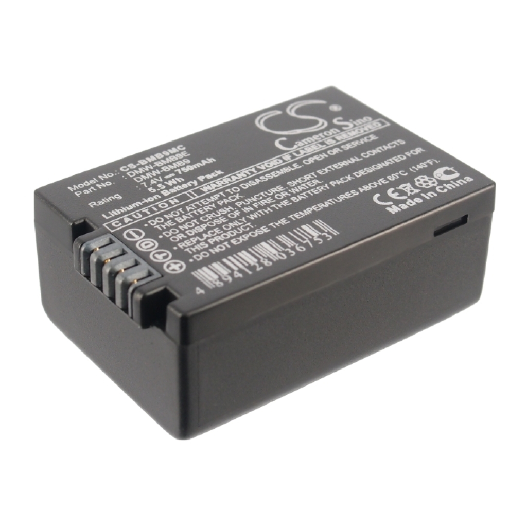 Compatible battery replacement for Panasonic  DMW-BMB9E, DMW-BMB9