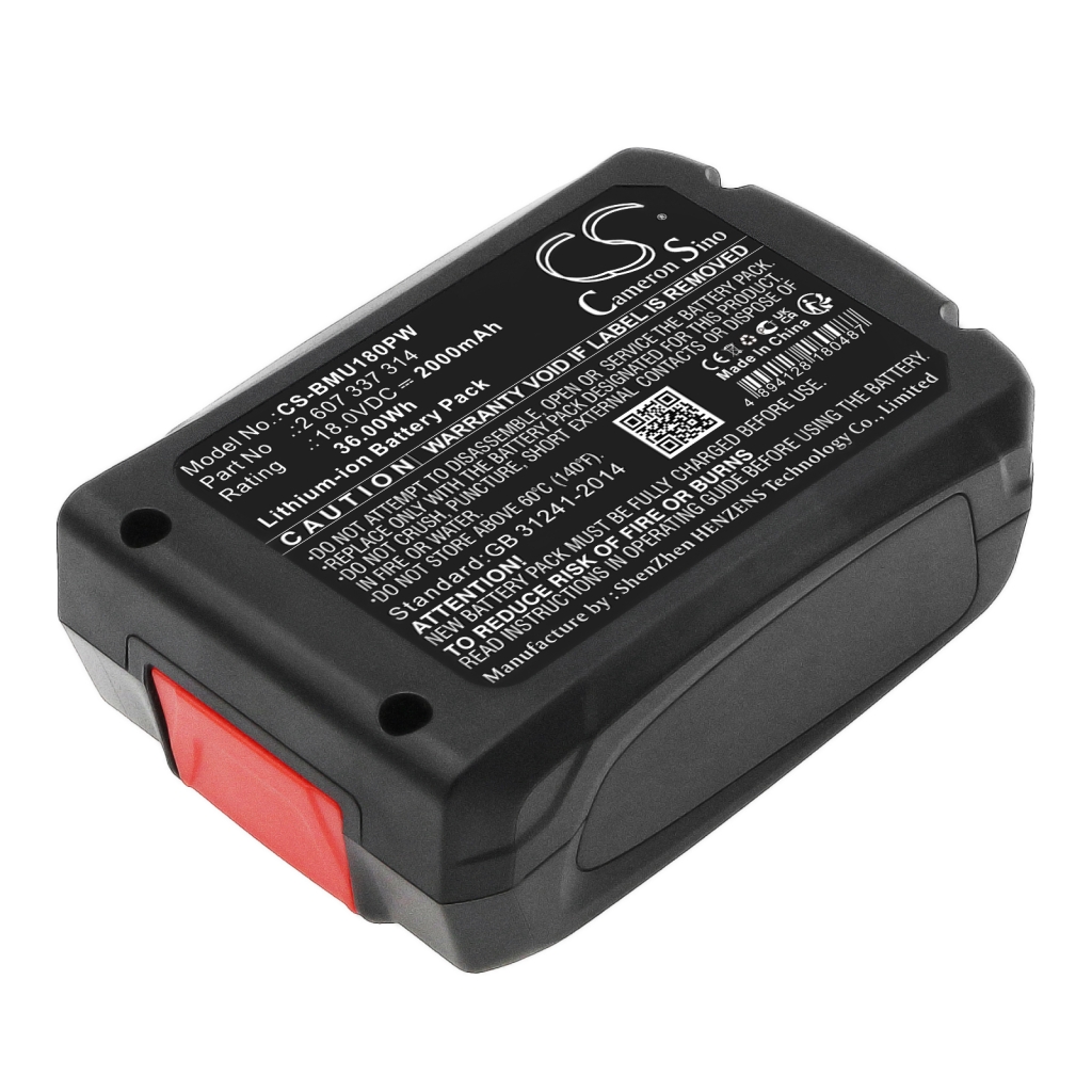 Compatible battery replacement for BOSCH  1600A005B0, BHZUB1830, 17006537, 6.05.40.09-0, 17006127...