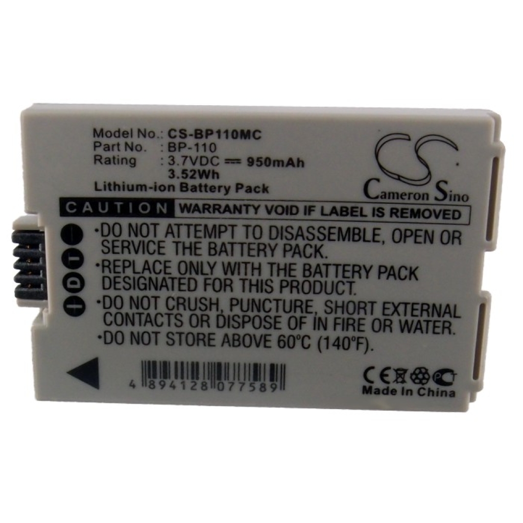 Compatible battery replacement for Canon  BP-110