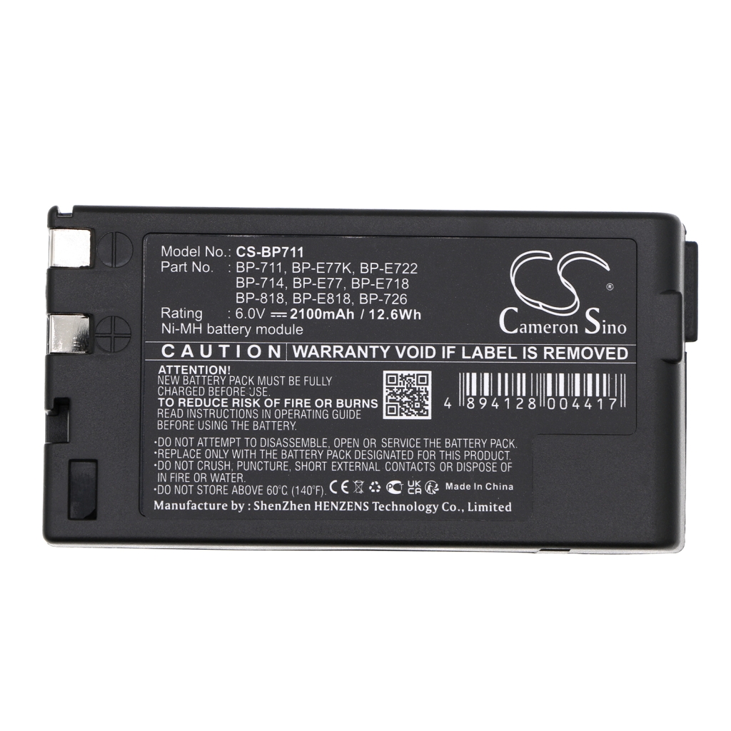 Compatible battery replacement for Canon  BP-E77, BP-714, BP-E722, BP-711, BP-E718...