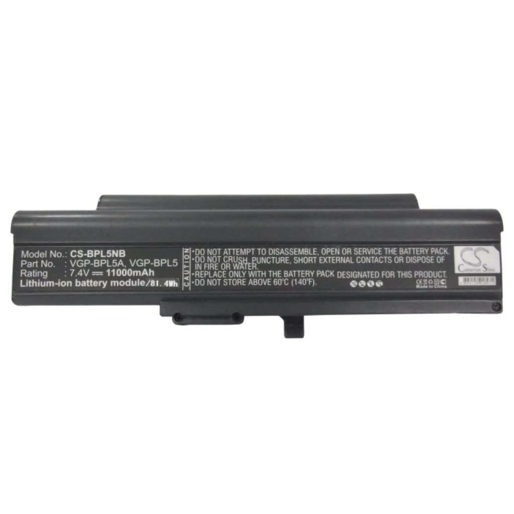 Compatible battery replacement for Sony  VGP-BPL5A, VGP-BPL5, VGP-BPS5A, VGP-BPS5