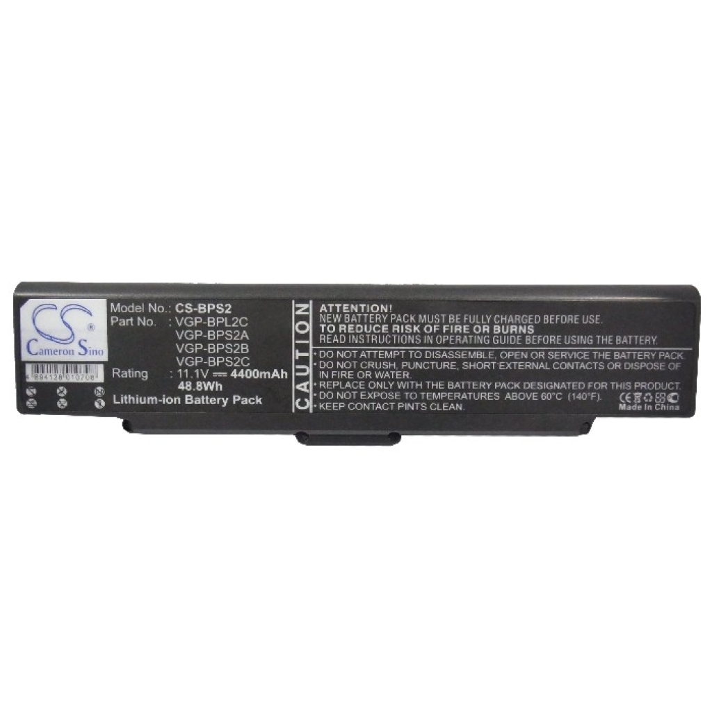 Compatible battery replacement for Sony  VGP-BPS2A, VGP-BPS2, VGP-BPL2C, VGP-BPS2C, VGP-BPS2B