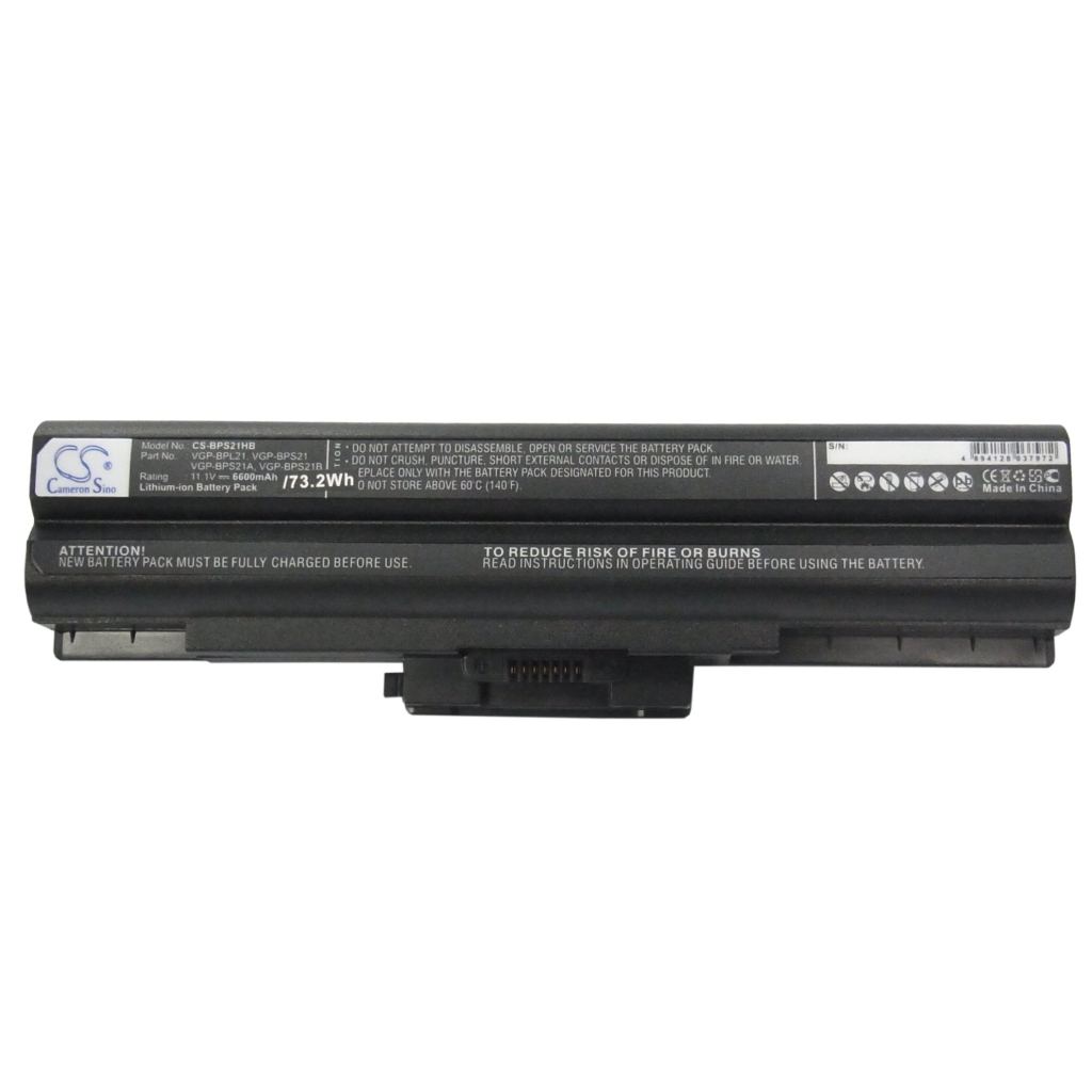 Compatible battery replacement for Sony  VGP-BP21A, VGP-BPS21B, VGP-BPS21A, VGP-BPS21, VGP-BPL21