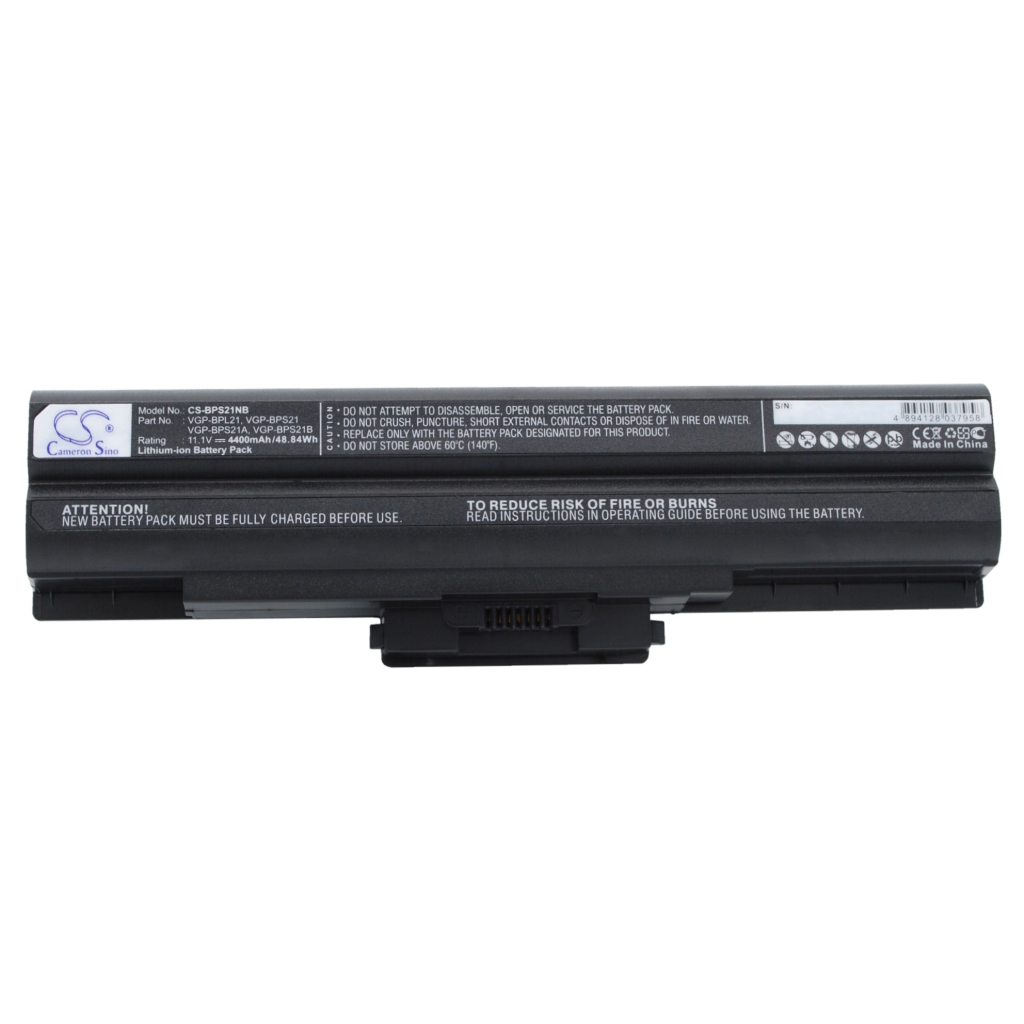 Compatible battery replacement for Sony  VGP-BPS21, VGP-BP21A, VGP-BPS21B, VGP-BPS21A