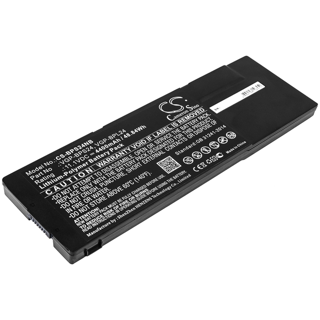 Compatible battery replacement for Sony  VGP-BPL24, VGP-BPS24