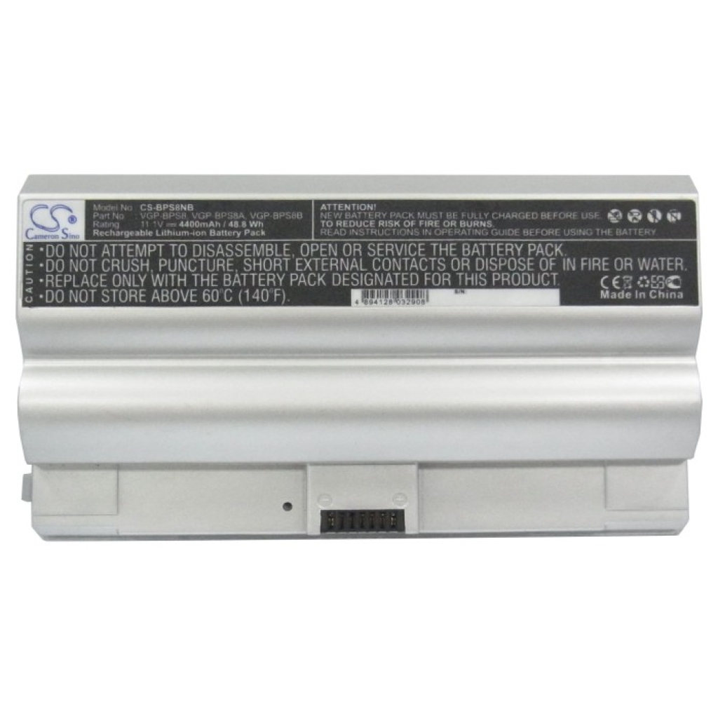 Compatible battery replacement for Sony  VGP-BPS8, VGP-BPL8A, VGP-BPL8, VGP-BPS8B, VGP-BPS8A