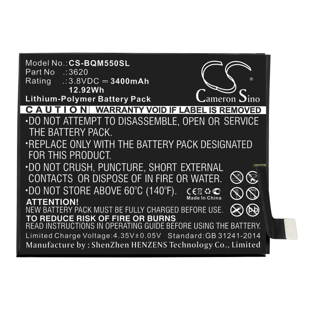 Mobile Phone Battery Bq CS-BQM550SL