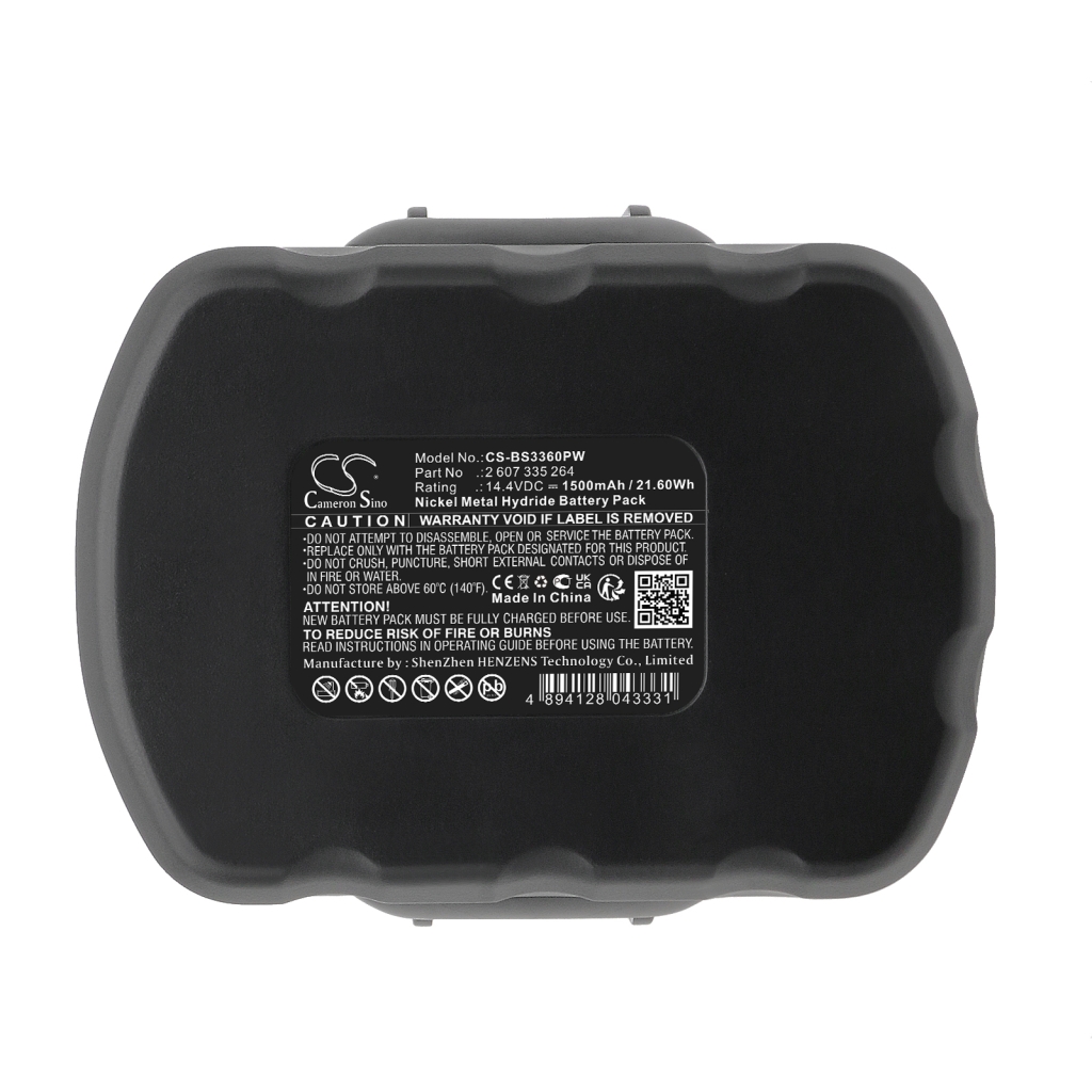 Compatible battery replacement for BOSCH  2 607 335 275, 2 607 335 711, 2 607 335 533, BAT140, 2 607 335 264...