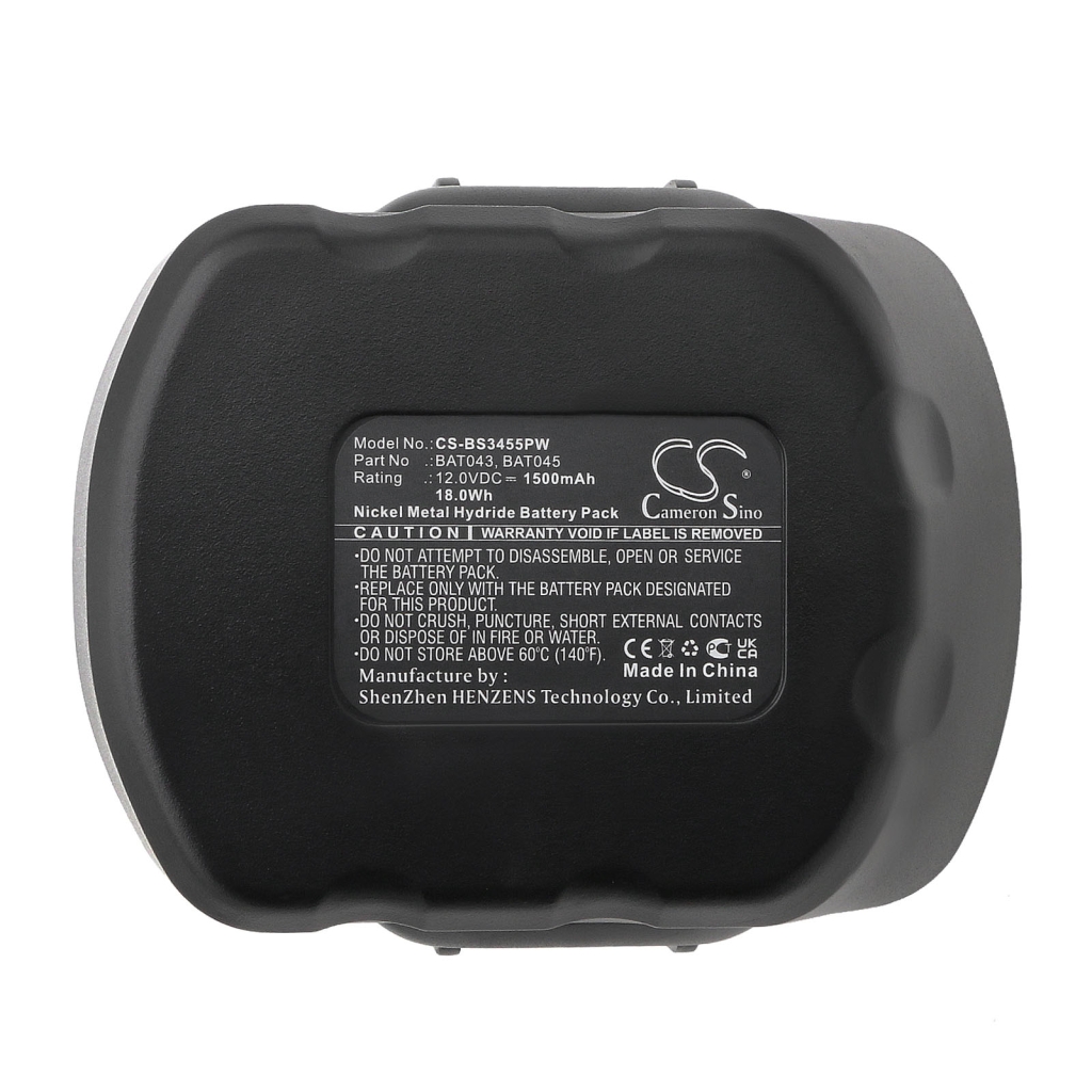 Compatible battery replacement for BOSCH  BAT043, 2 607 335 374, 2 607 335 442, 2 607 335 684, 2 607 335 261...