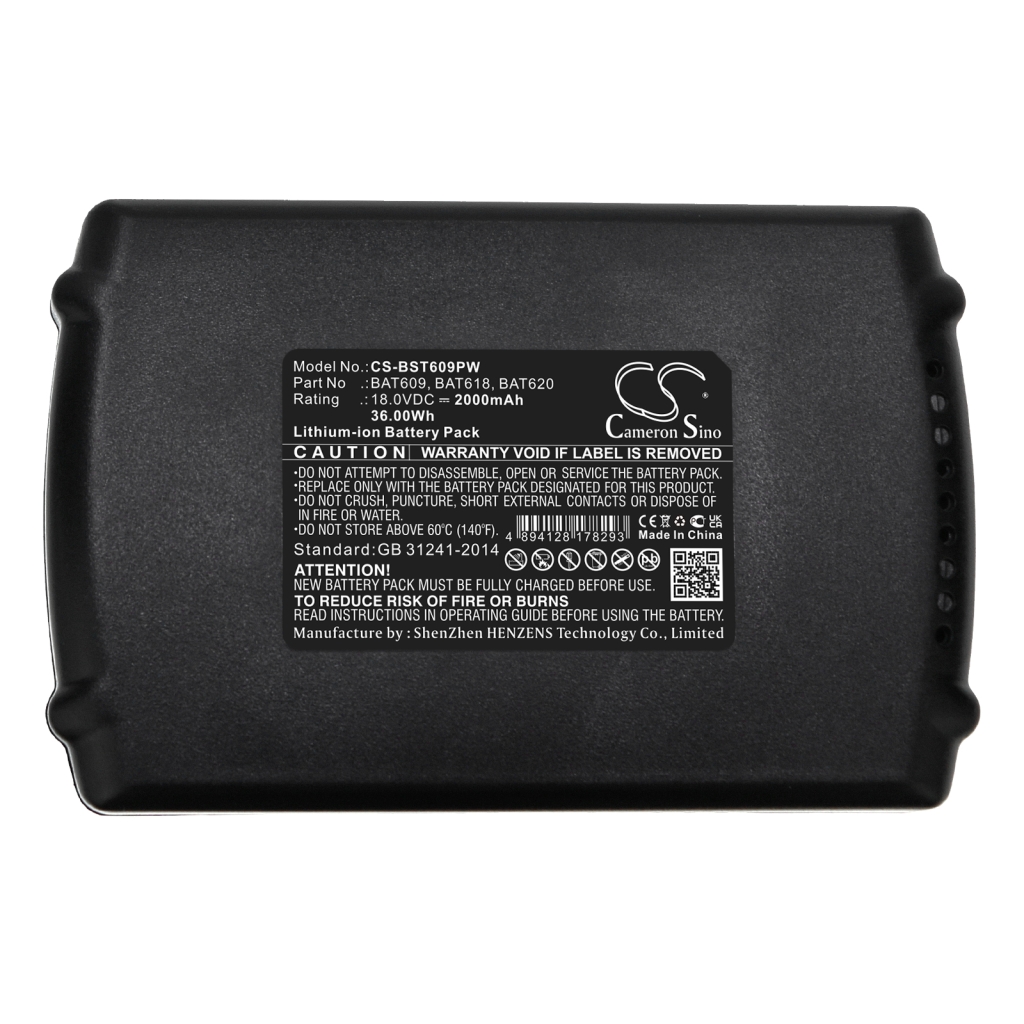 Compatible battery replacement for BOSCH  2 607 336 235, BAT618G, BAT609, 2 607 336 170, BAT618...