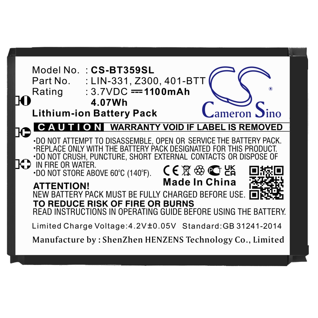 Compatible battery replacement for Haicom  Z300, LIN-331, 401-BTT