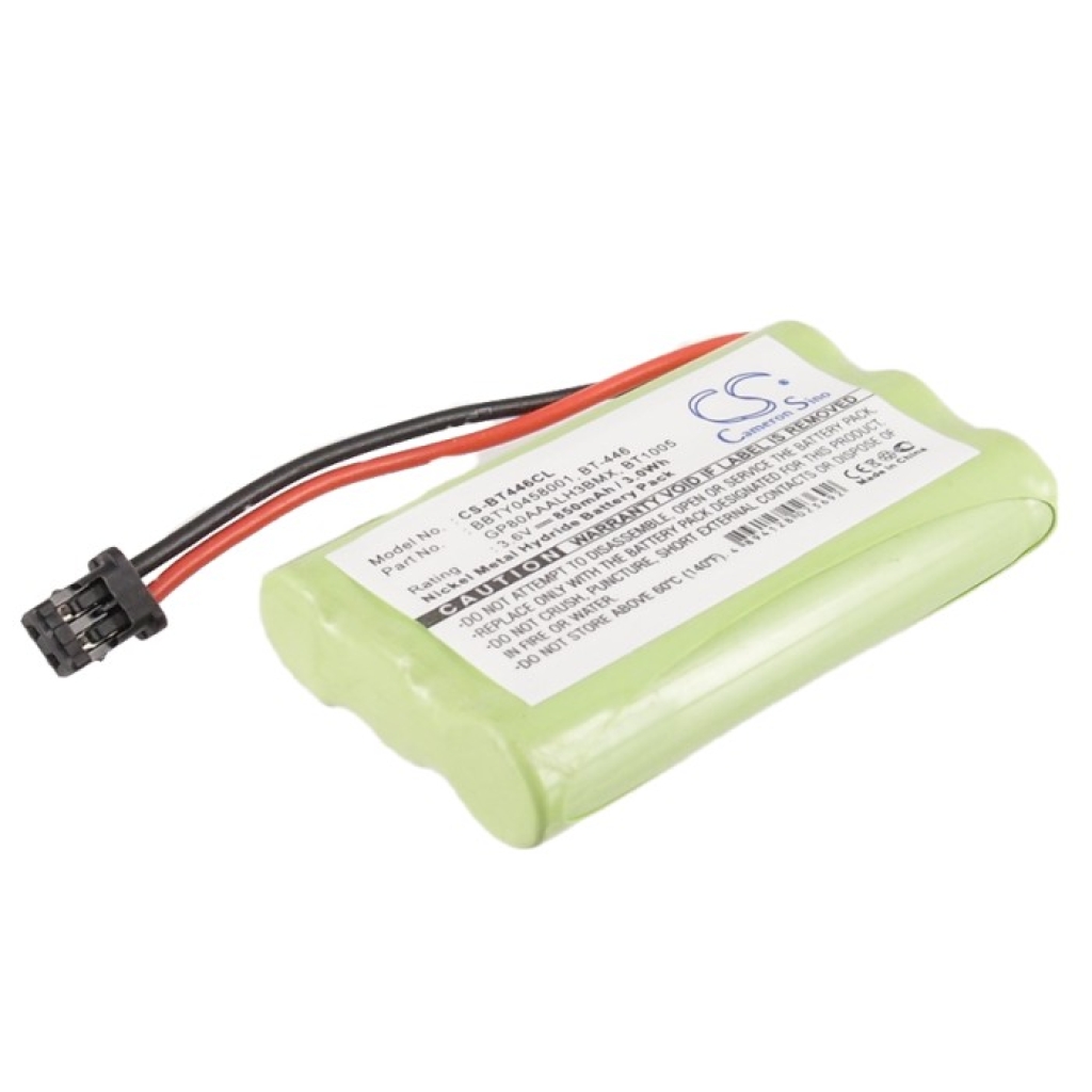 Compatible battery replacement for Uniden  BT1005, BT-446, BBTY0458001, BBTY0457001, GP80AAALH3BMX