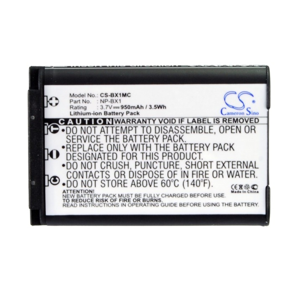 Compatible battery replacement for Sony  NP-BX1