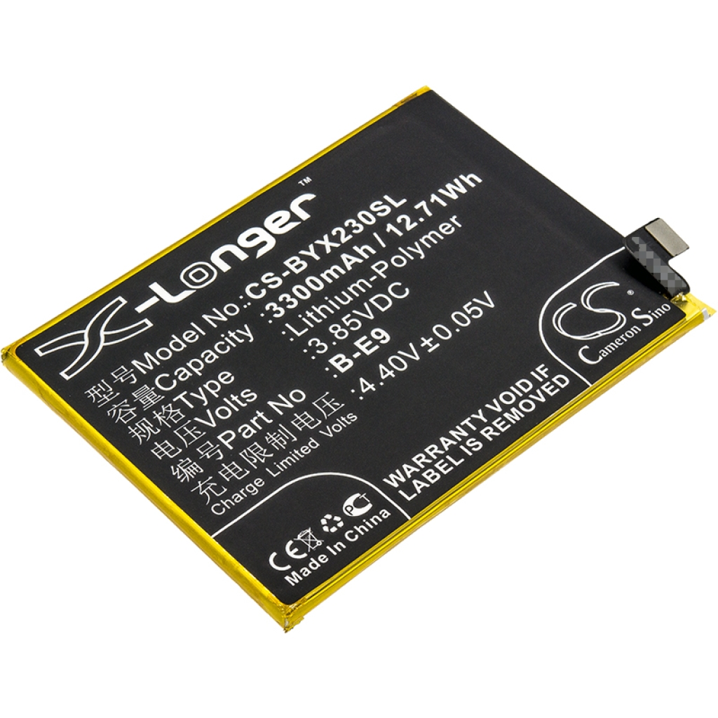 Compatible battery replacement for BBK  B-E9