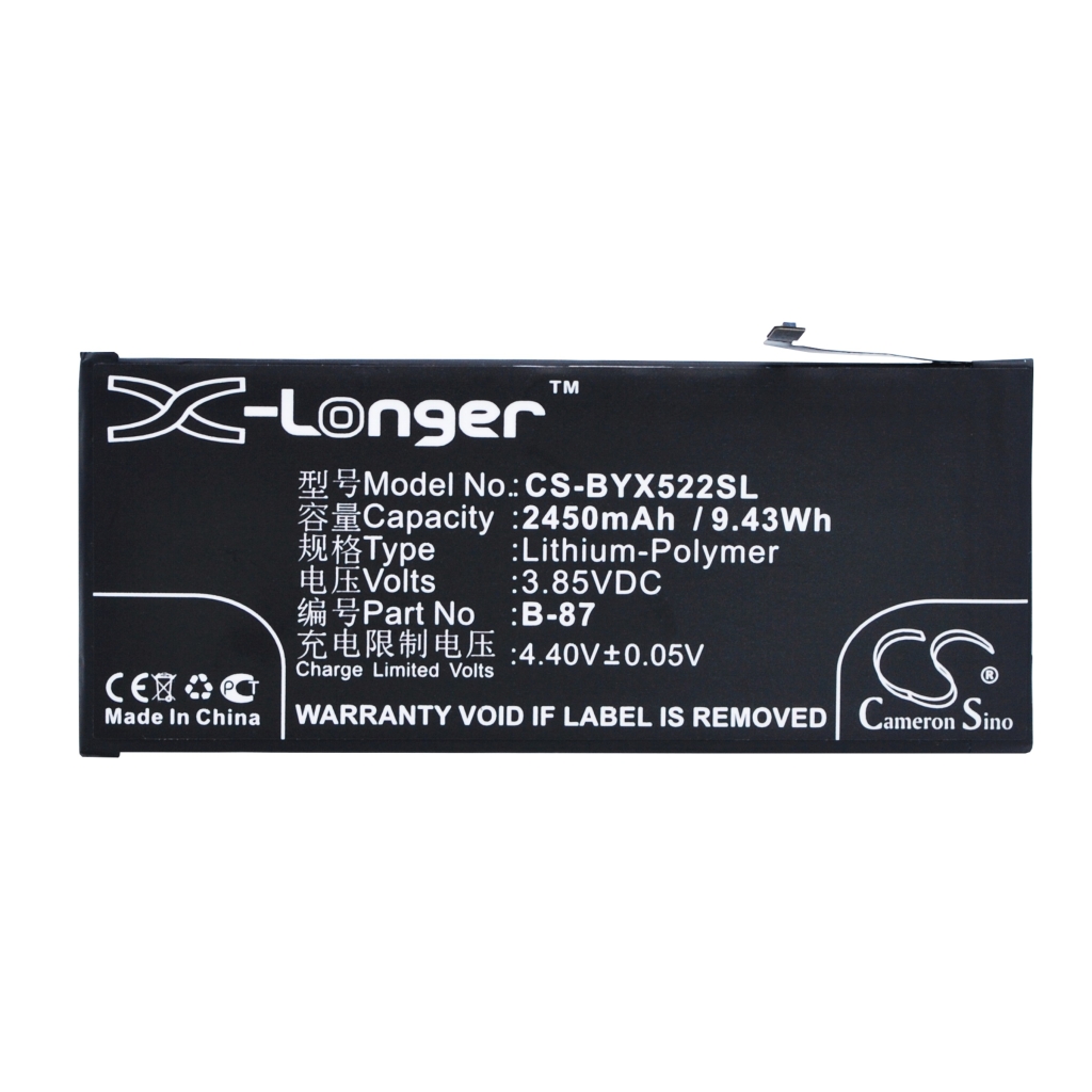 Compatible battery replacement for BBK  BK-B-87, B-87