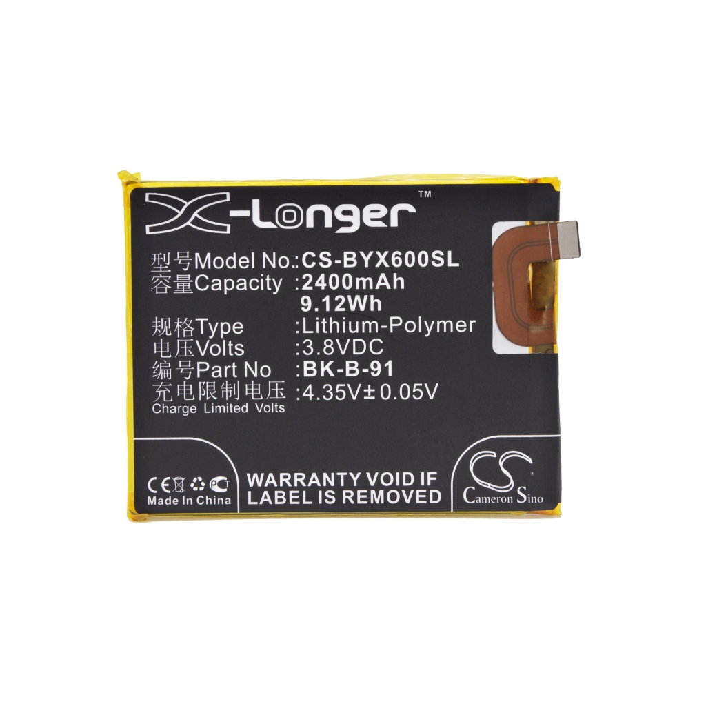 Compatible battery replacement for Vivo  B-91, BK-B-91