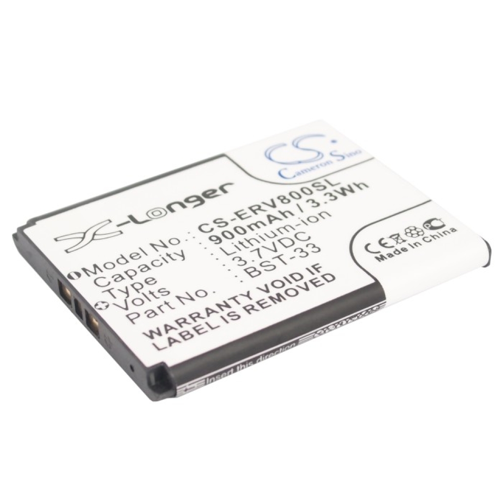 Compatible battery replacement for Sony Ericsson  BST-33, SEBA01, BST-40, BST-34