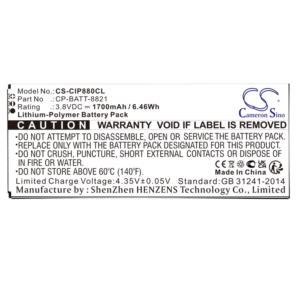 Battery Replaces CP-BATT-8821