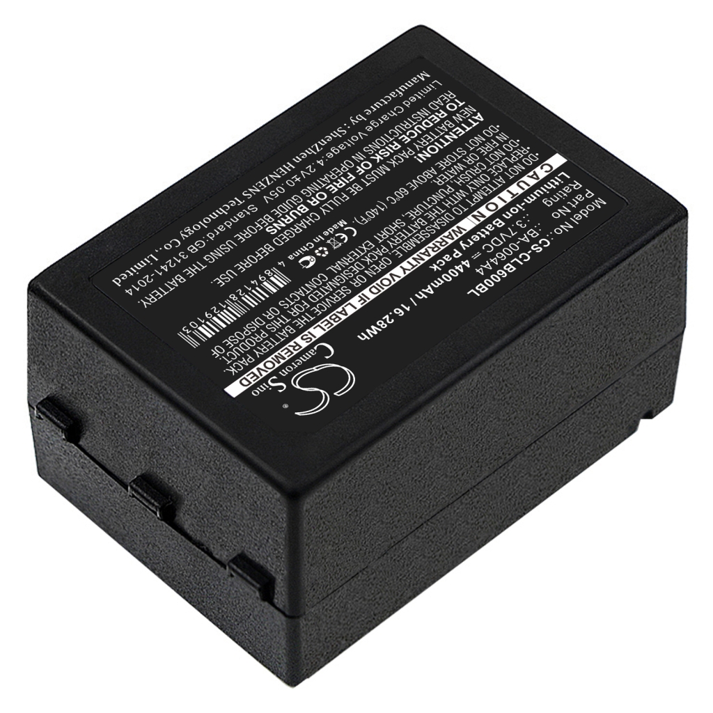 Compatible battery replacement for Cipherlab  BCP60ACC00106, BCP60ACC00002, BA-0064A4