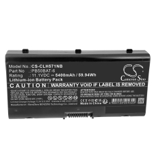 Compatible battery replacement for Sager PB50BAT-6,PB50BAT-6-62