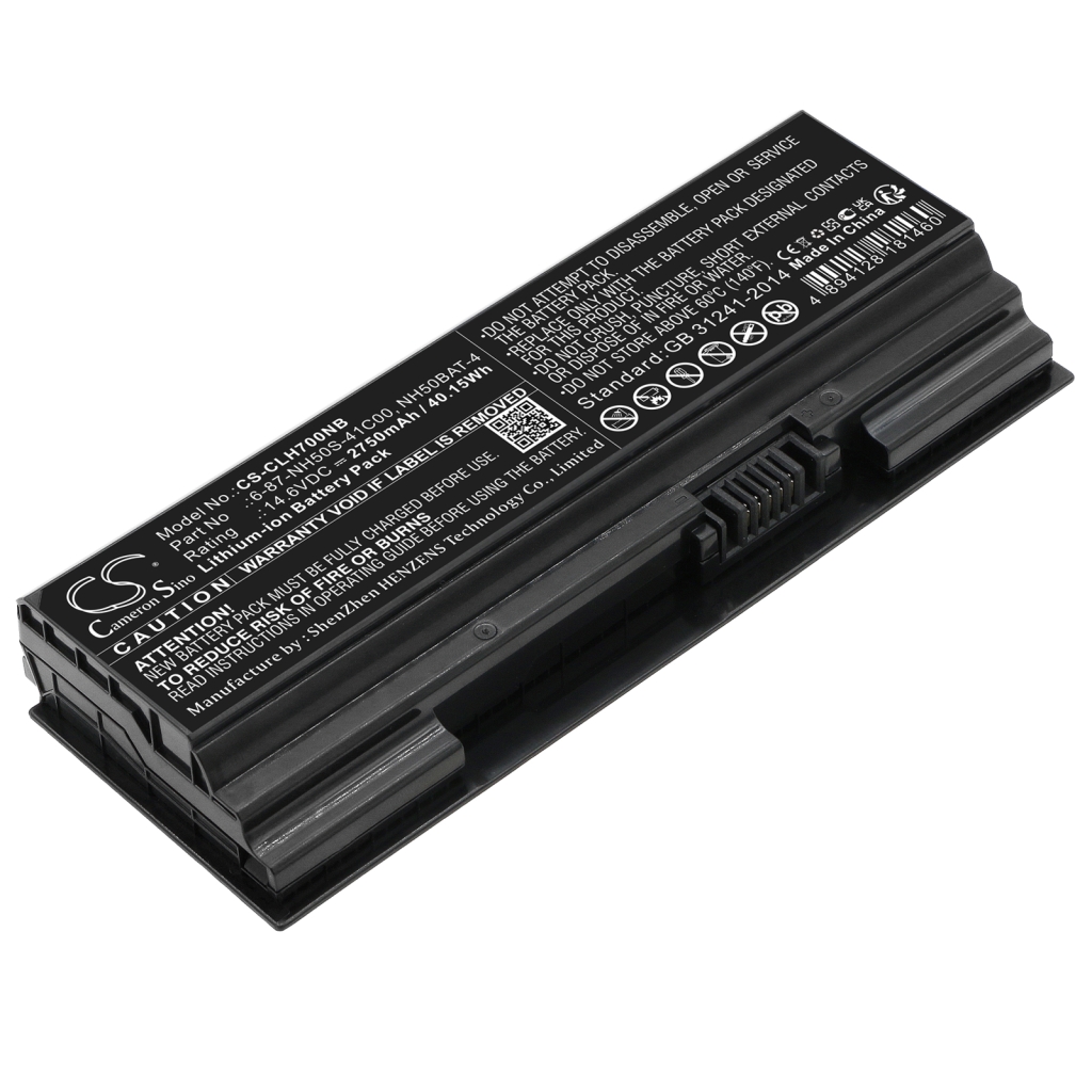 Compatible battery replacement for HASEE  NH50BAT-4, 6-87-NH50S-41C00