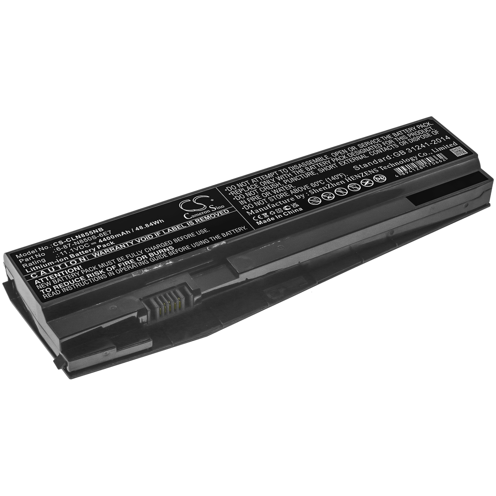 Compatible battery replacement for Sager  6-87-N850S-6U71, 6-87-N850S-6U7, 6-87-N850S-6E71, 6-87-N850S-6E7, N850BAT-6...