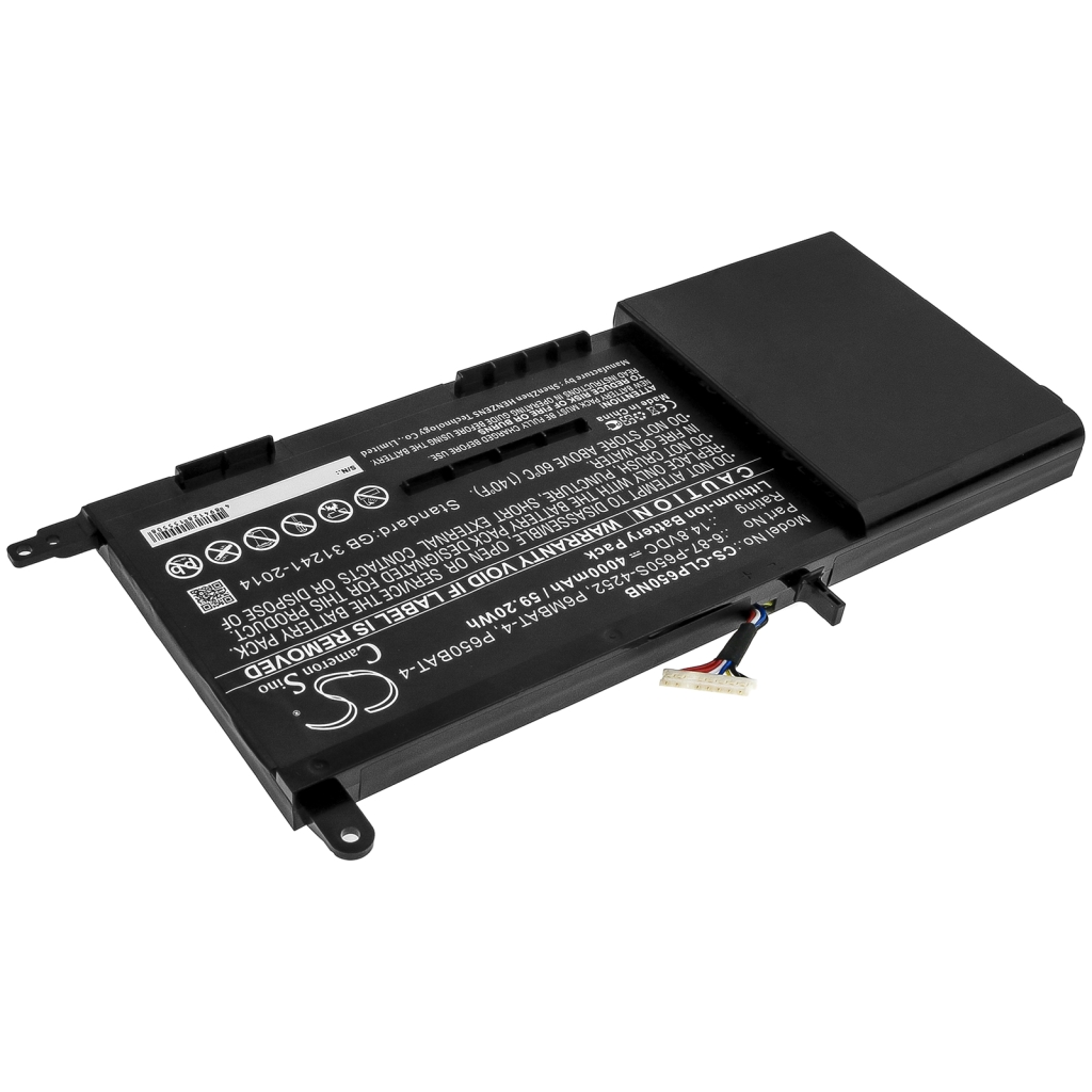 Compatible battery replacement for CLEVO  P650BAT-4, 6-87-P650S-4252, P6MBAT-4