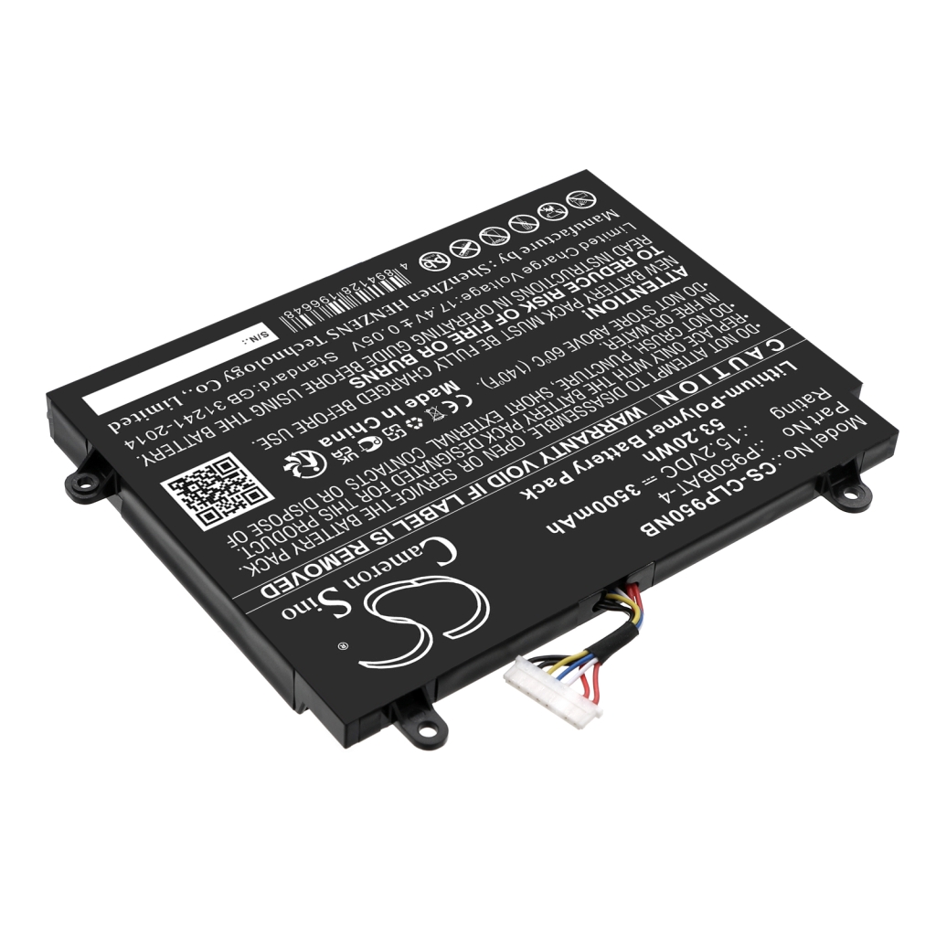 Compatible battery replacement for Schenker  4ICP5/65/80, P950BAT-4, 6-87-P950S-51E01, 6-87-P950S-51E00