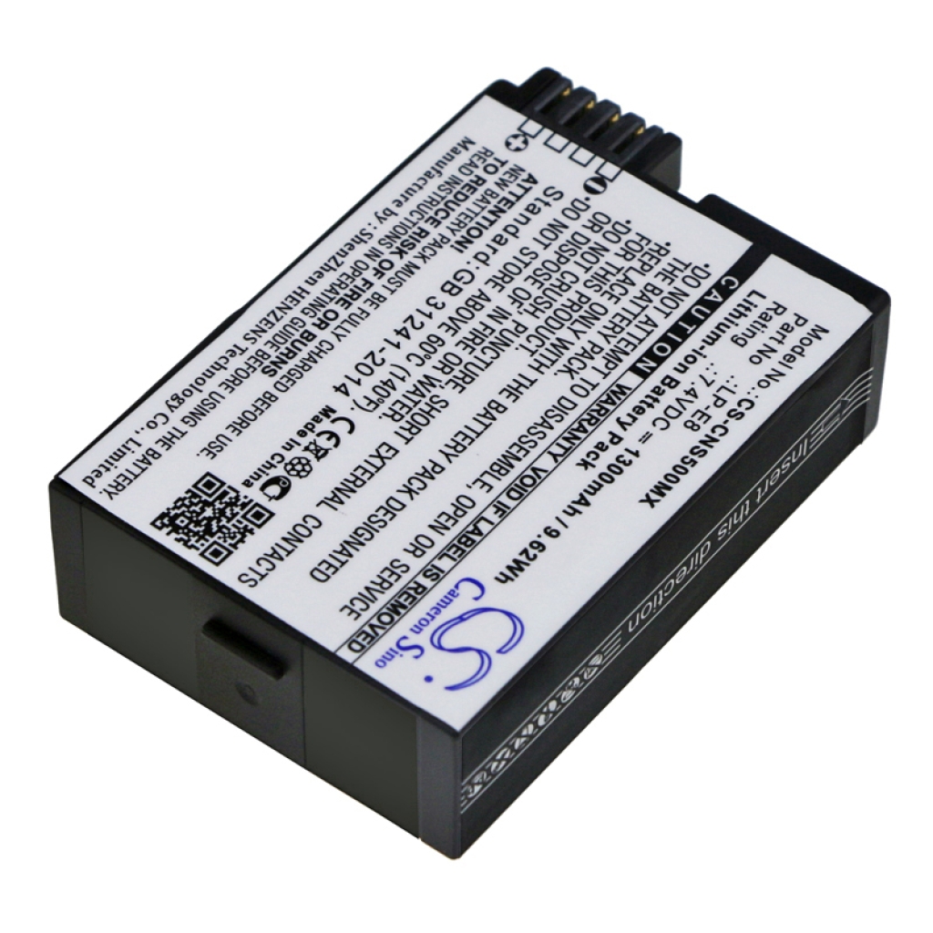 Compatible battery replacement for Canon  LP-E8, LC-E8E, LC-E8C, LC-E8